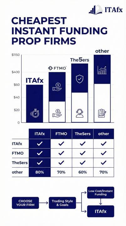Infográfico - Cheapest instant funding prop firm guide 2026: top picks Infográfico - Cheapest instant funding prop firm guide 2026: top picks