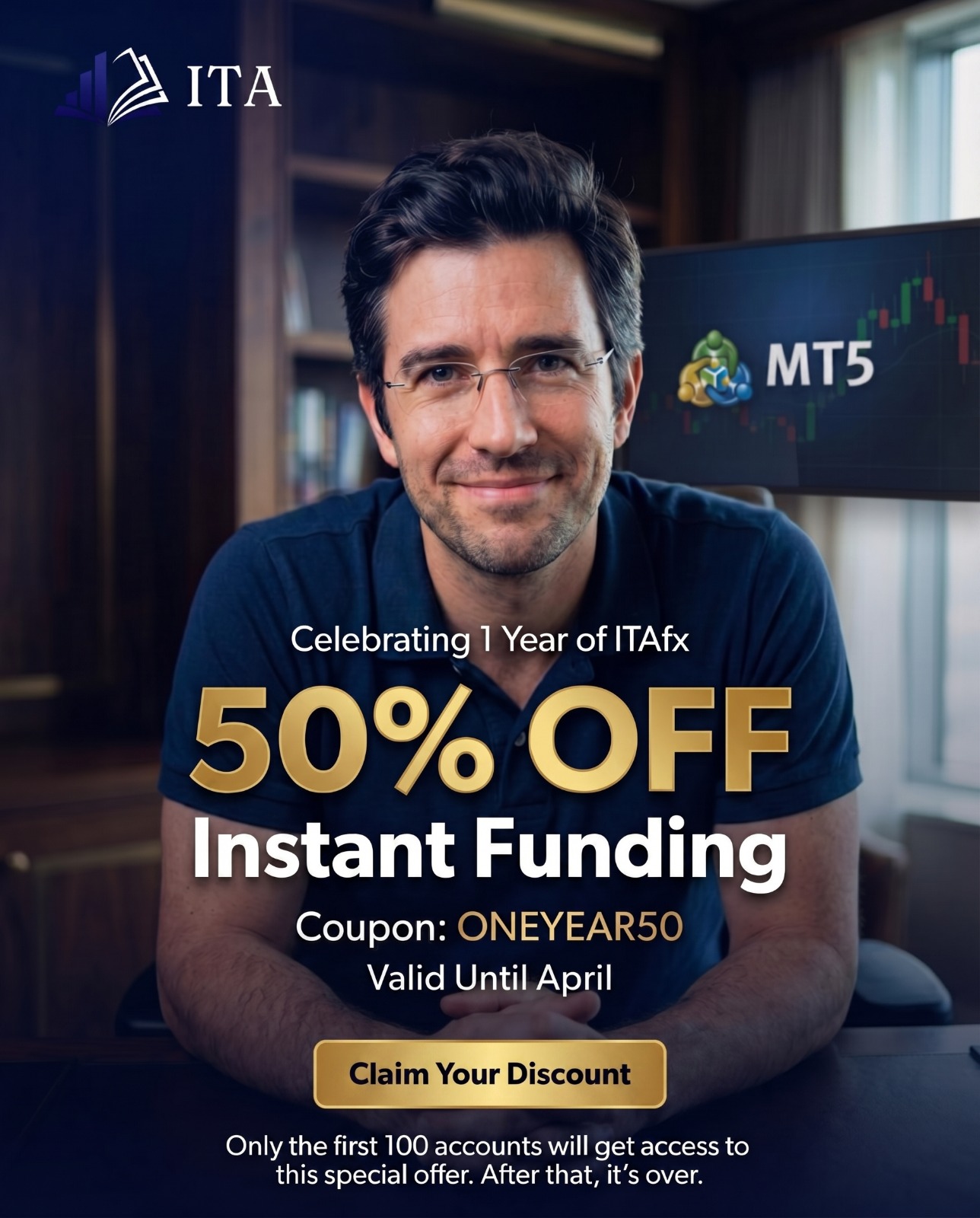 Vier 1 Jaar van ITAfx — 50% AFSLAG op Kitsbefondsing